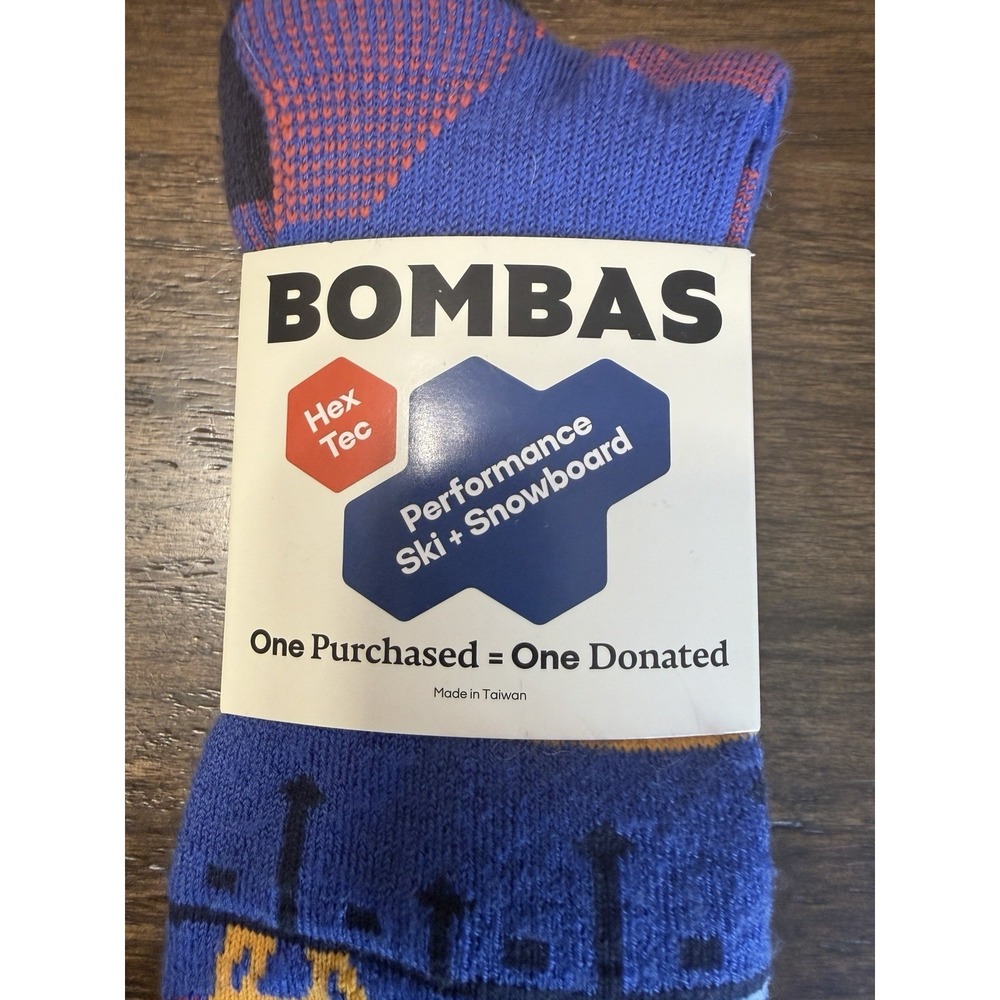 Bombas Performance Ski Snowboard Merino Wool Midweight Socks Medium Unisex NEW - Picture 2 of 5